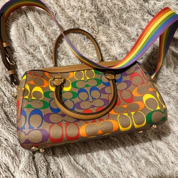 Coach Rainbow Signature Satchel - Picture 2 of 3